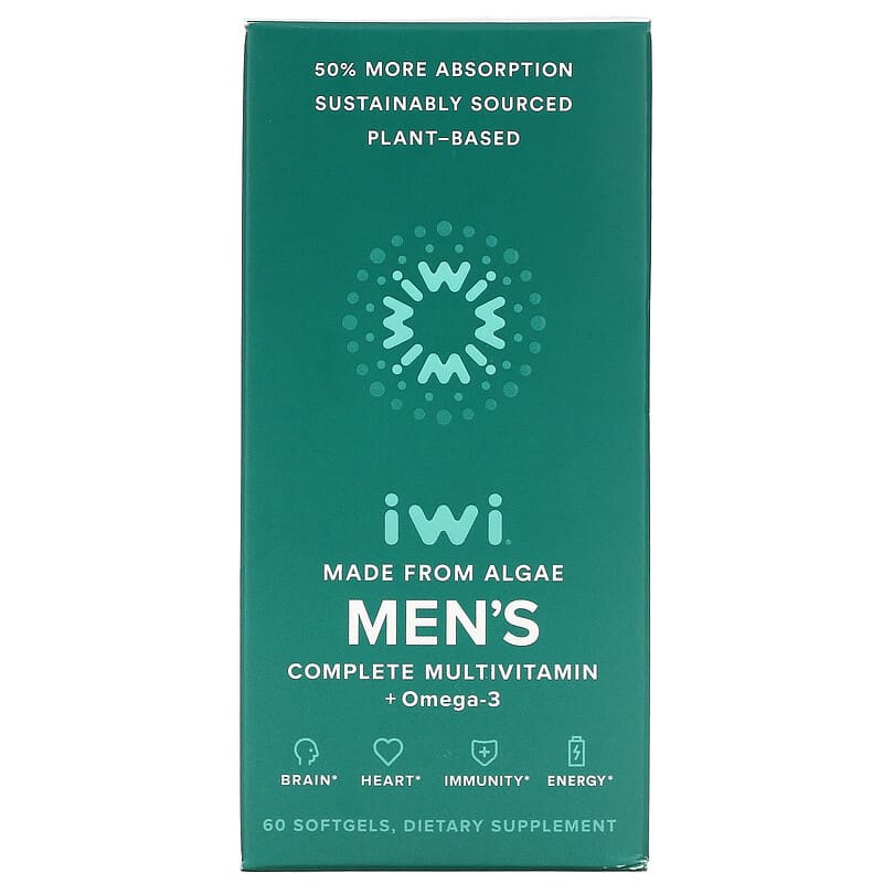 iWi Men's Complete Multivitamin + Omega-3 60 Softgels 818353020404