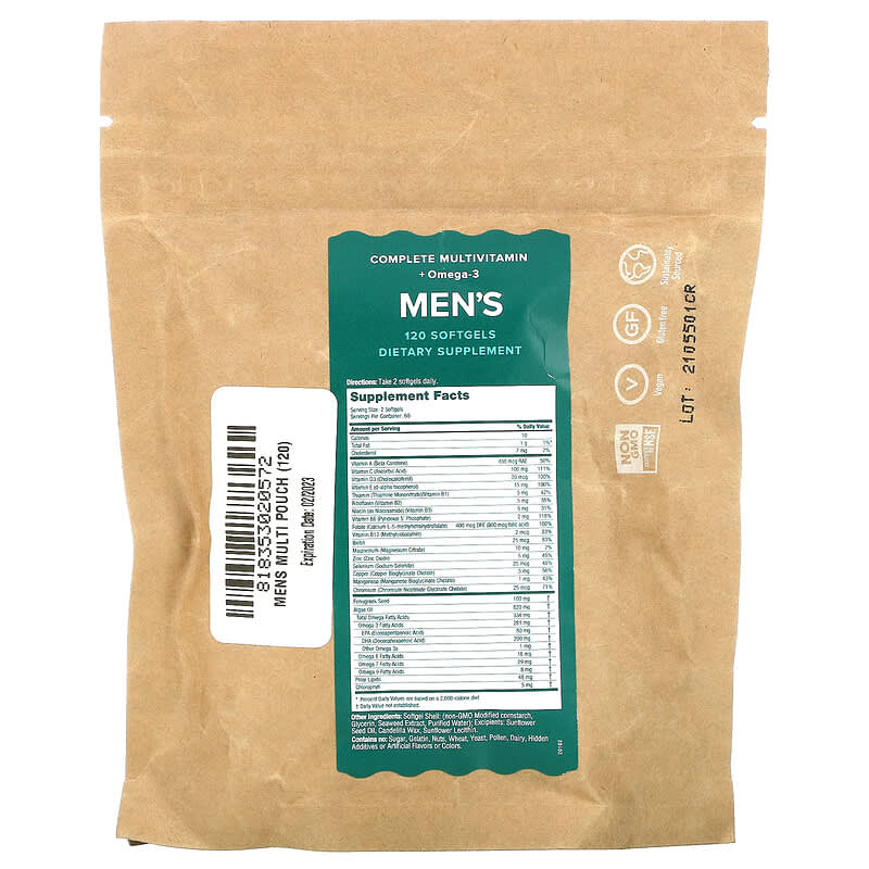 iWi, Men's Multivitamin + Omega-3, 120 Softgels 818353020572