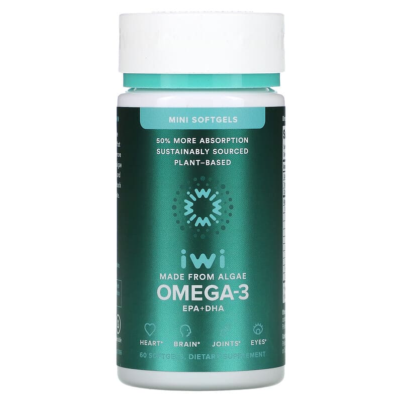 iWi, Omega-3 Mini EPA + DHA, 60 Softgels 818353020480