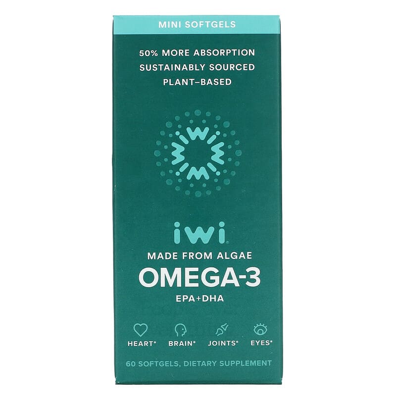 iWi Omega-3 Mini EPA + DHA 60 Softgels 818353020480