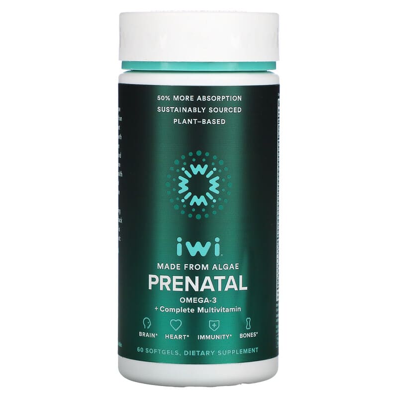iWi, Prenatal Omega-3 + Complete Multivitamin, 60 Softgels 818353020398