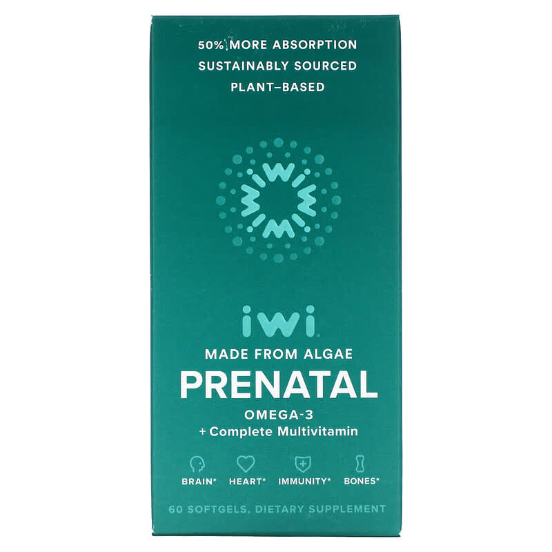 iWi Prenatal Omega-3 + Complete Multivitamin 60 Softgels 818353020398