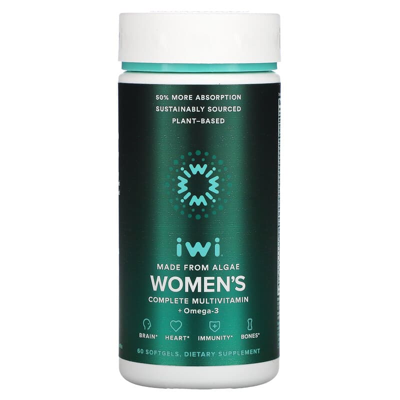 iWi, Women's Complete Multivitamin + Omega-3, 60 Softgels 818353020435
