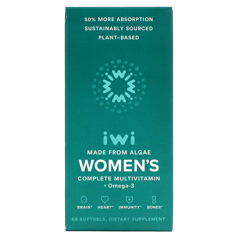 iWi Women's Complete Multivitamin + Omega-3 60 Softgels 818353020435