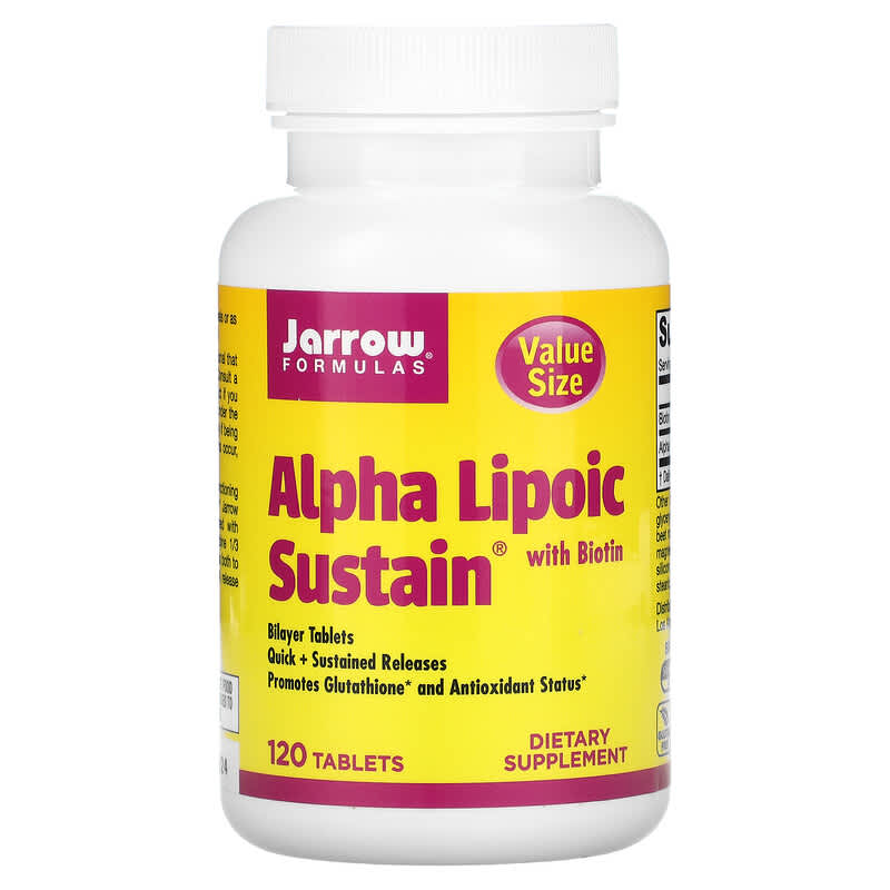 Jarrow Formulas Alpha Lipoic Sustain with Biotin 120 Tablets 790011200369