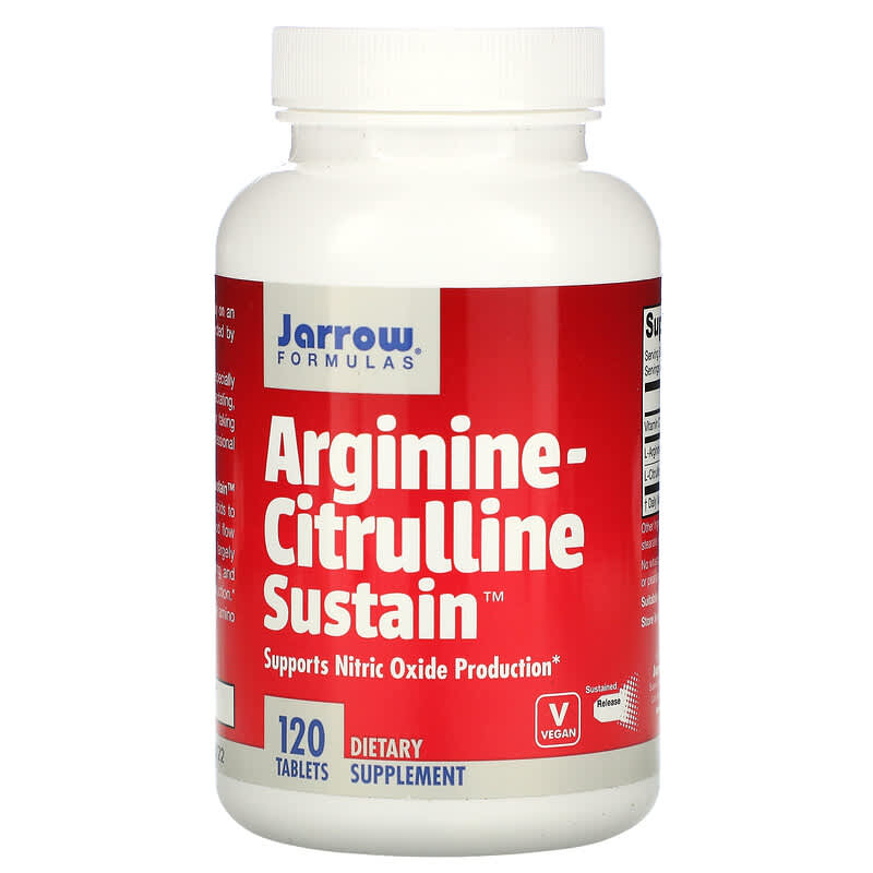 Jarrow Formulas Arginine-Citrulline Sustain 120 Tablets 790011290728