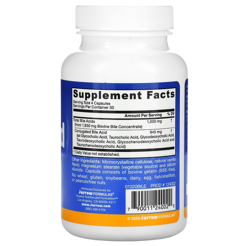 Jarrow Formulas, Bile Acid Factors, 120 Capsules 790011240020