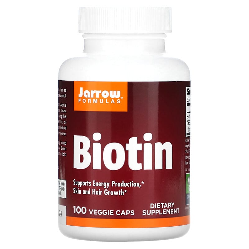 Jarrow Formulas Biotin 100 Veggie Caps 790011180050