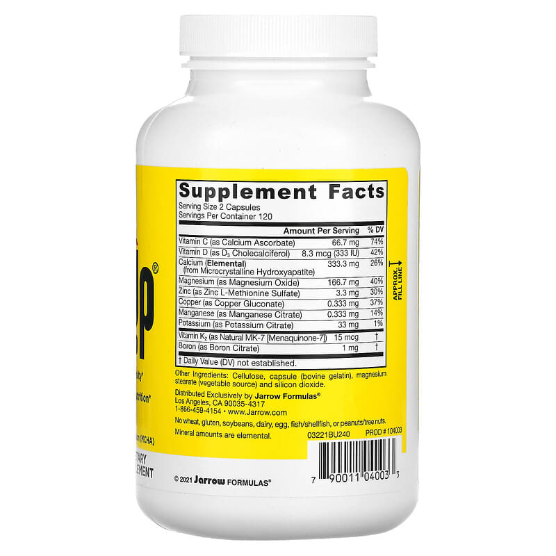 Jarrow Formulas, Bone-Up, 240 Capsules 790011040033