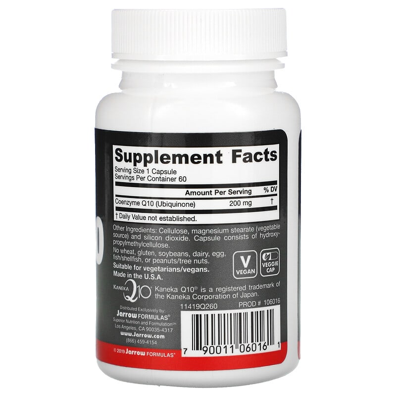 Jarrow Formulas, Co-Q10, 200 mg, 60 Veggie Caps 790011060161