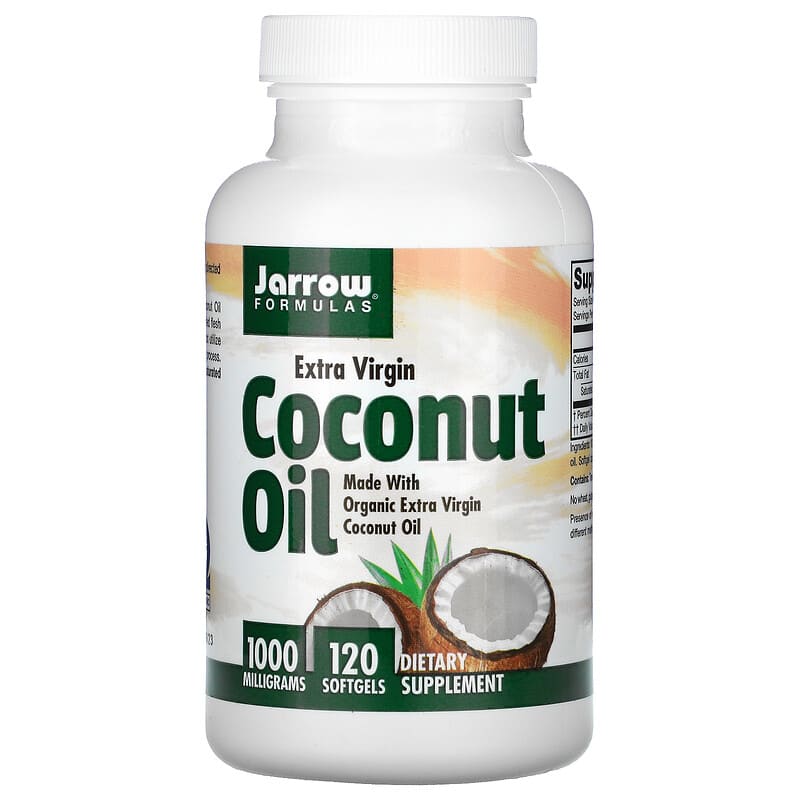 Jarrow Formulas Coconut Oil Extra Virgin 1,000 mg 120 Softgels 790011160472