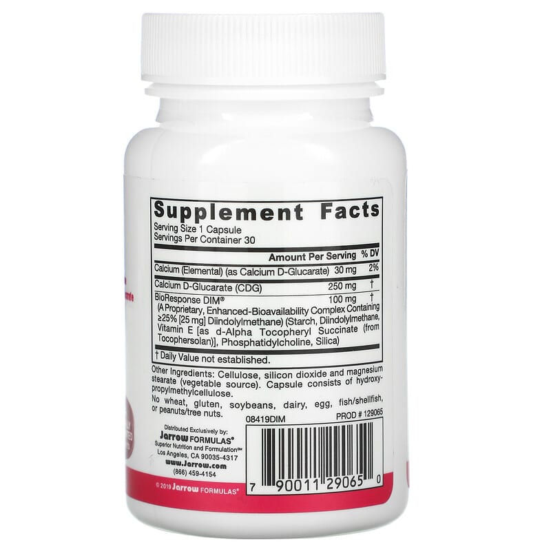 Jarrow Formulas, DIM + CDG, Enhanced Detoxification Formula, 30 Veggie Caps 790011290650