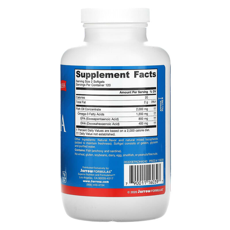 Jarrow Formulas, EPA-DHA Balance, 240 Softgels 790011160397