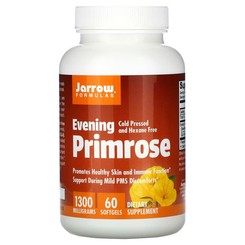 Jarrow Formulas Evening Primrose 1300 mg 60 Softgels 790011090021