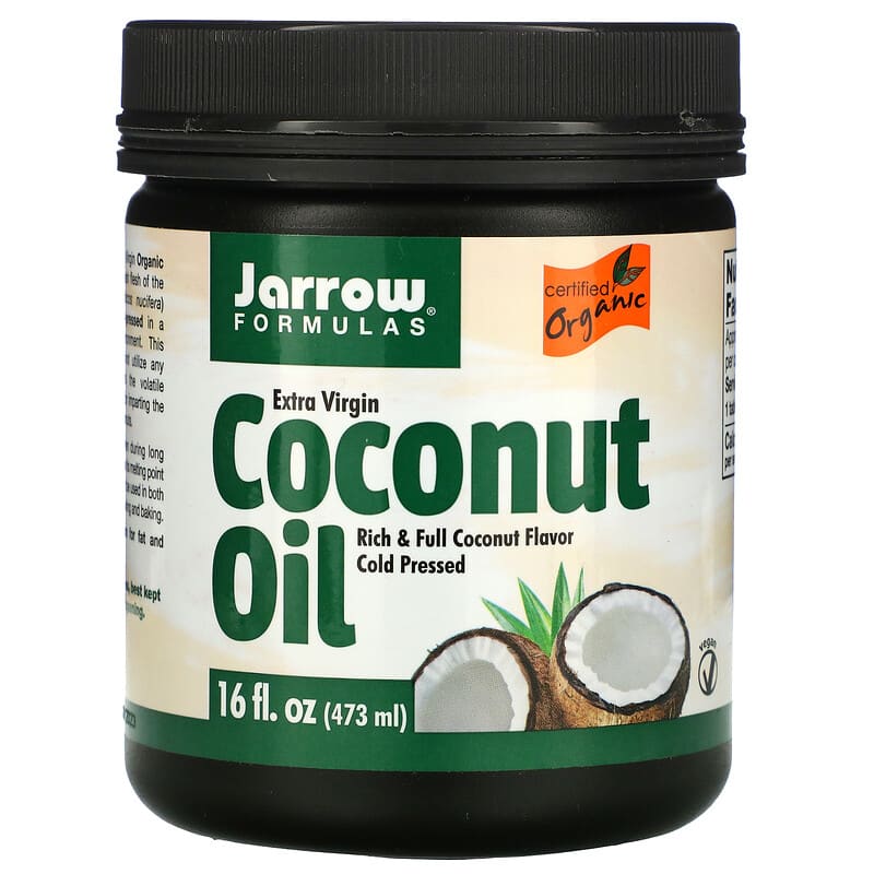 Jarrow Formulas Extra Virgin Coconut Oil 16 fl oz (473 g) 790011160335