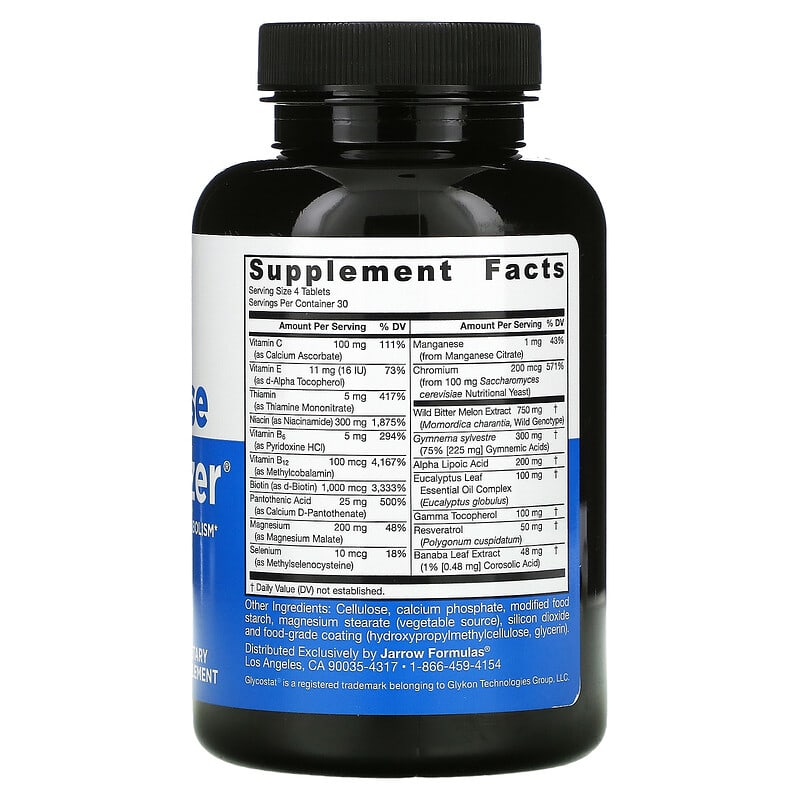 Jarrow Formulas, Glucose Optimizer, 120 Tablets 790011290025