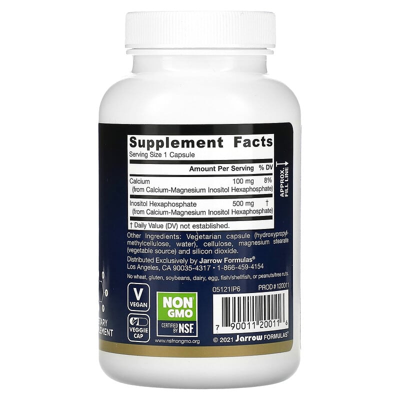 Jarrow Formulas, IP6, Inositol Hexaphosphate, 120 Veggie Caps 790011200116