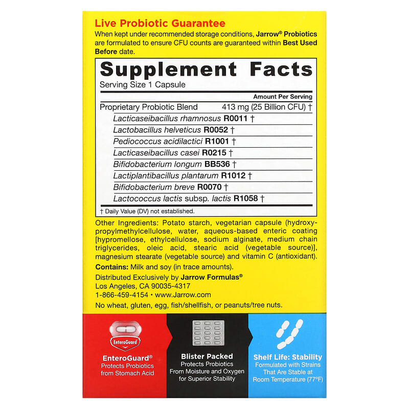 Jarrow Formulas, Jarro-Dophilus EPS, 25 Billion CFU, 30 Veggie Caps 790011030409