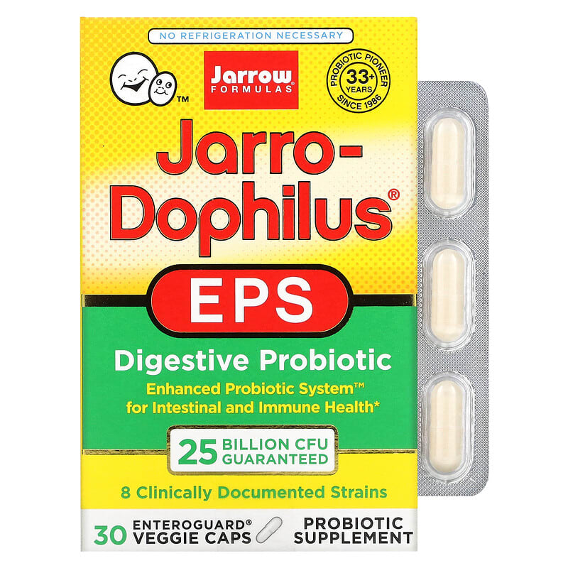 Jarrow Formulas Jarro-Dophilus EPS 25 Billion CFU 30 Veggie Caps 790011030409