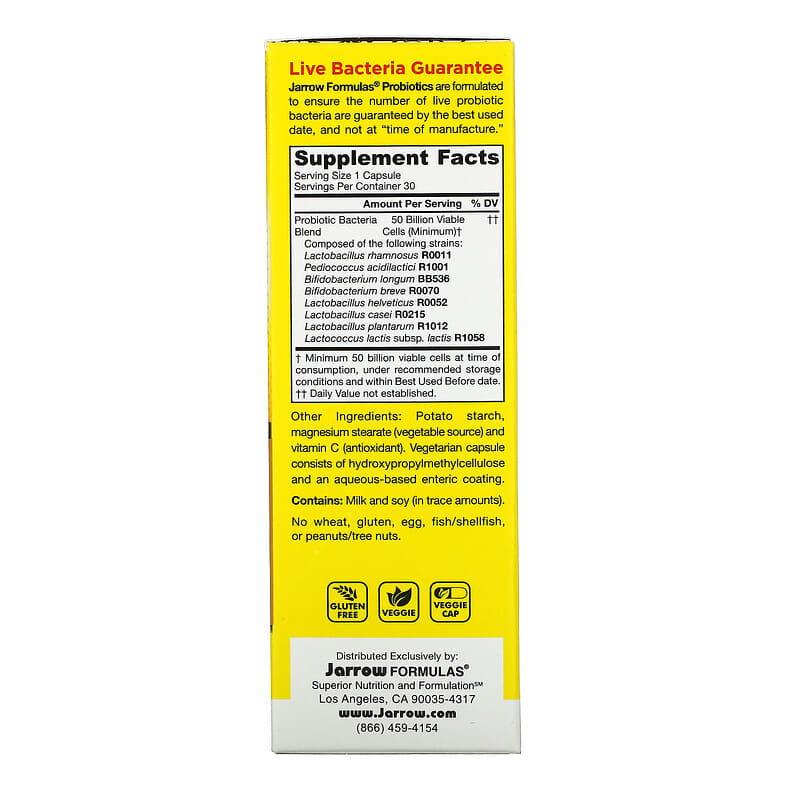 Jarrow Formulas, Jarro-Dophilus EPS, 50 Billion, 30 Enteroguard Veggie Caps 790011030713