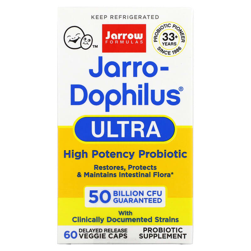 Jarrow Formulas Jarro-Dophilus Ultra 50 Billion  60 Delayed Release Veggie Caps 790011030263