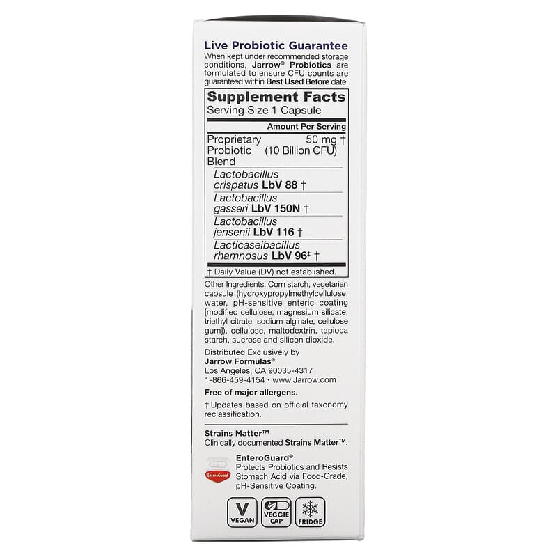 Jarrow Formulas, Jarro-Dophilus, Vaginal Probiotic, Women, 10 Billion, 30 Enteroguard Veggie Caps 790011030522