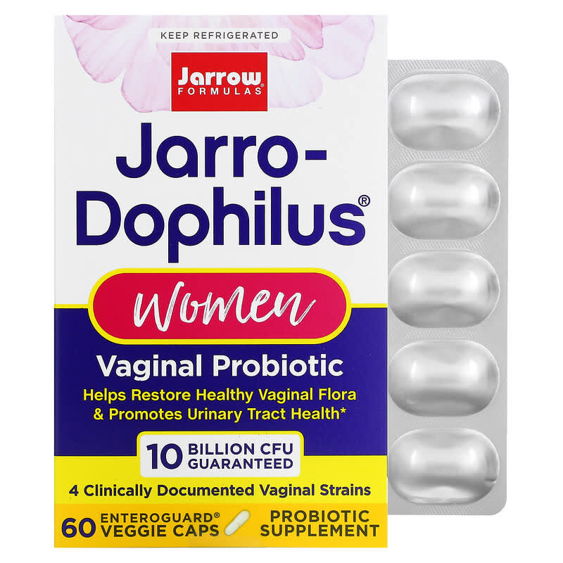 Jarrow Formulas Jarro-Dophilus Vaginal Probiotic Women 10 Billion 60 Enteroguard Veggie Caps 790011030553