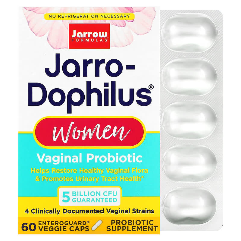 Jarrow Formulas Jarro-Dophilus Women Vaginal Probiotic 5 Billion 60 Enteroguard Veggie Caps 790011030546