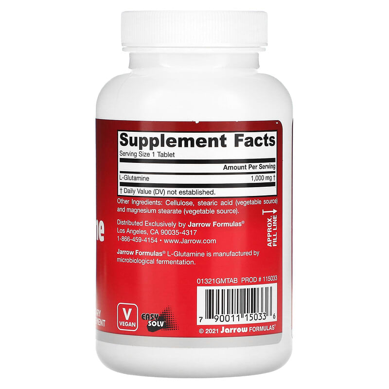 Jarrow Formulas, L-Glutamine, 100 Tablets 790011150336