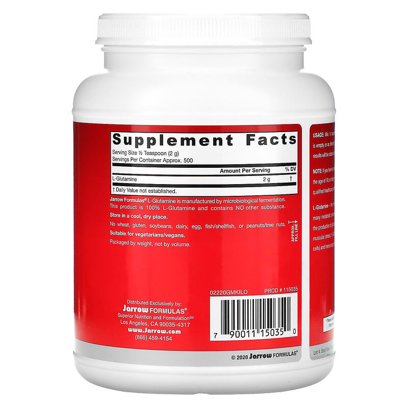 Jarrow Formulas, L-Glutamine Powder, 35.3 oz (1000 g) 790011150350