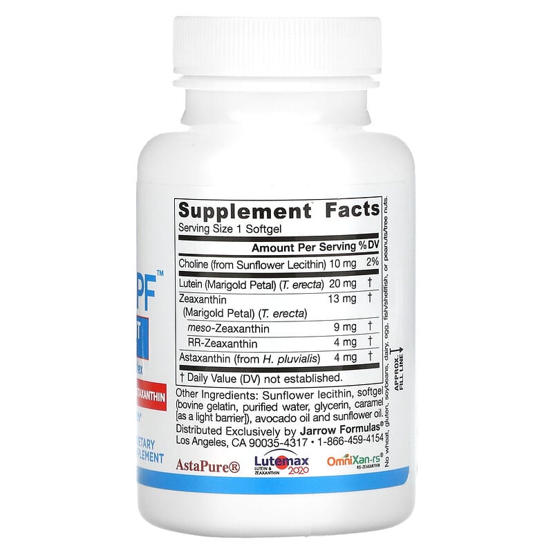 Jarrow Formulas, MaculaPF Blue Light Protection,  60 Softgels 790011290773