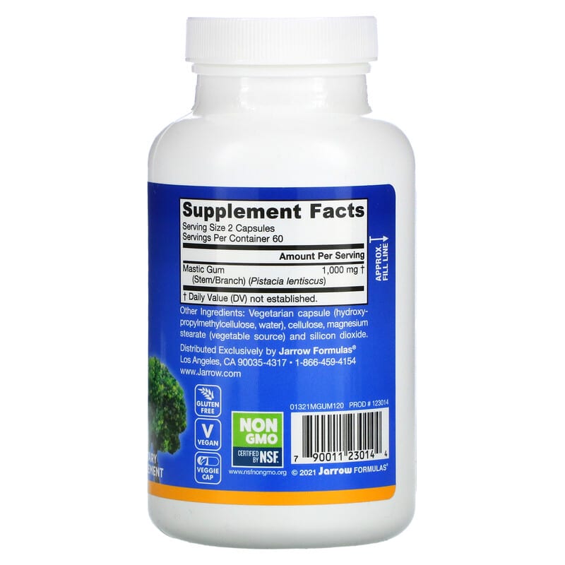 Jarrow Formulas, Mastic Gum, 120 Veggie Caps 790011230144
