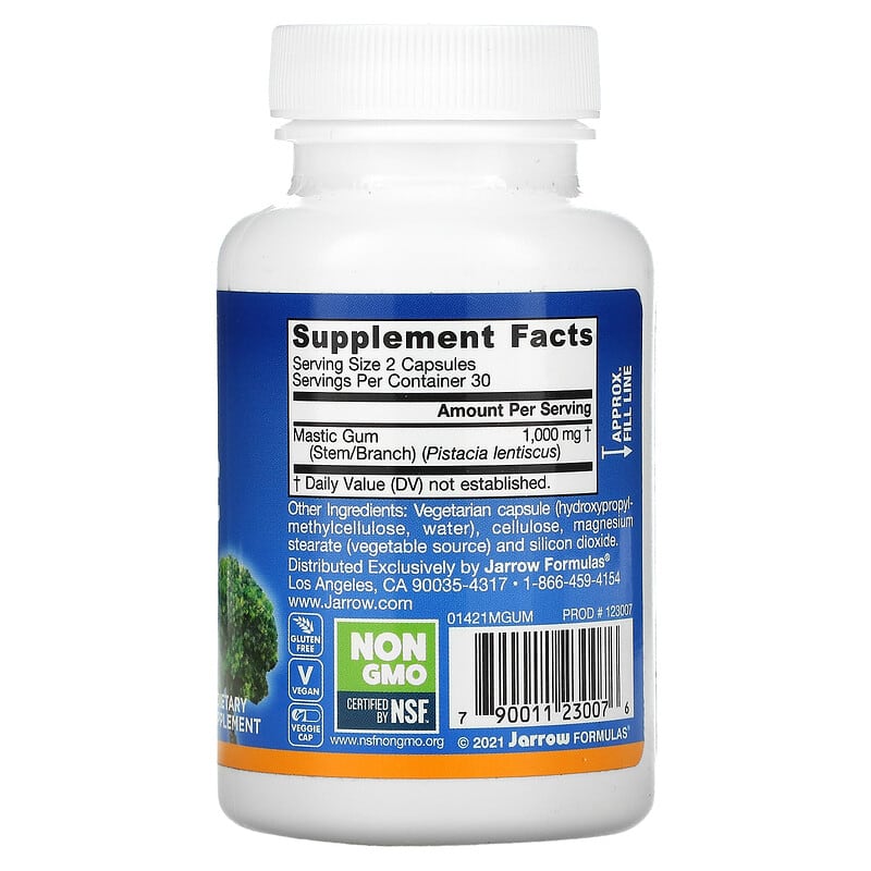 Jarrow Formulas, Mastic Gum, 60 Veggie Caps 790011230076
