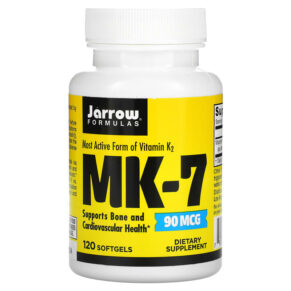Jarrow Formulas MK-7 Vitamin K2 as MK-7 90 mcg 120 Softgels 790011300076