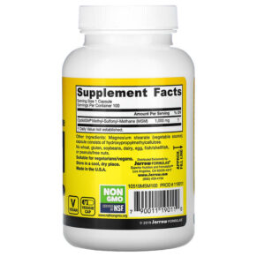 Jarrow Formulas, MSM, 1,000 mg, 100 Veggie Caps 790011190110