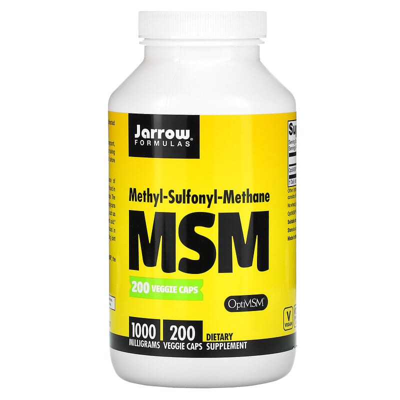 Jarrow Formulas MSM 1,000 mg 200 Veggie Caps 790011190134