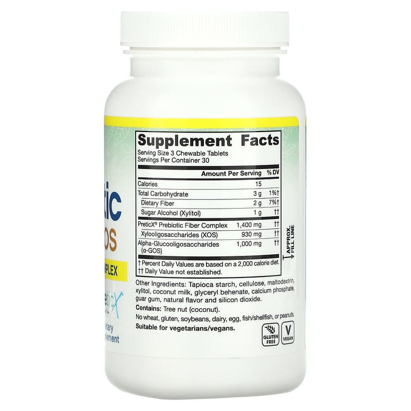 Jarrow Formulas, Prebiotic XOS + a-GOS, 90 Chewable Tablets 790011030454