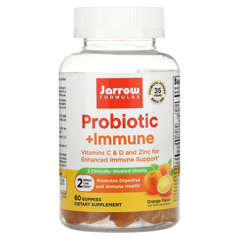 Jarrow Formulas Probiotic + Immune Orange 2 Billion 60 Gummies 790011037118