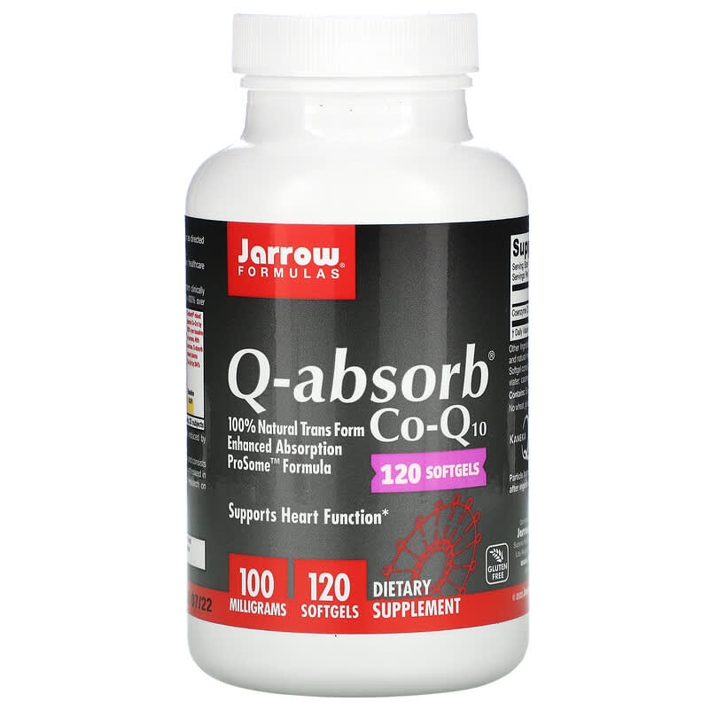 Jarrow Formulas Q-absorb Co-Q10 100 mg 120 Softgels 790011060185