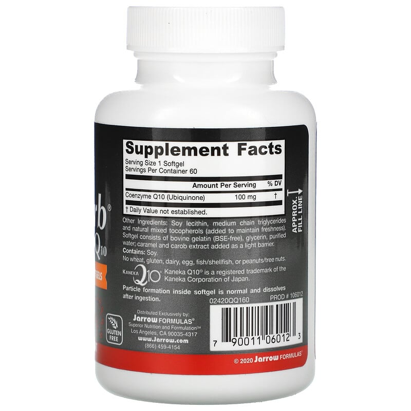 Jarrow Formulas, Q-absorb Co-Q10, 100 mg, 60 Softgels 790011060123
