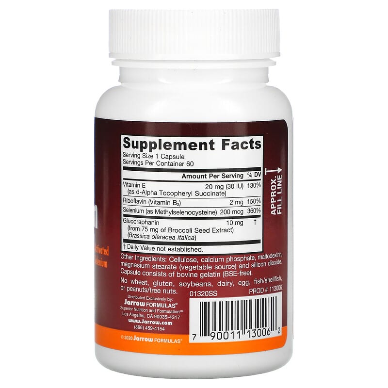 Jarrow Formulas, Selenium Synergy, 60 Capsules 790011130062