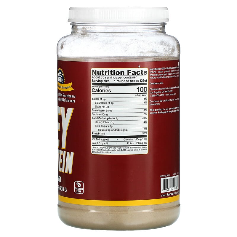 Jarrow Formulas, Whey Protein, Chocolate, 2 lb (908 g) 790011210085
