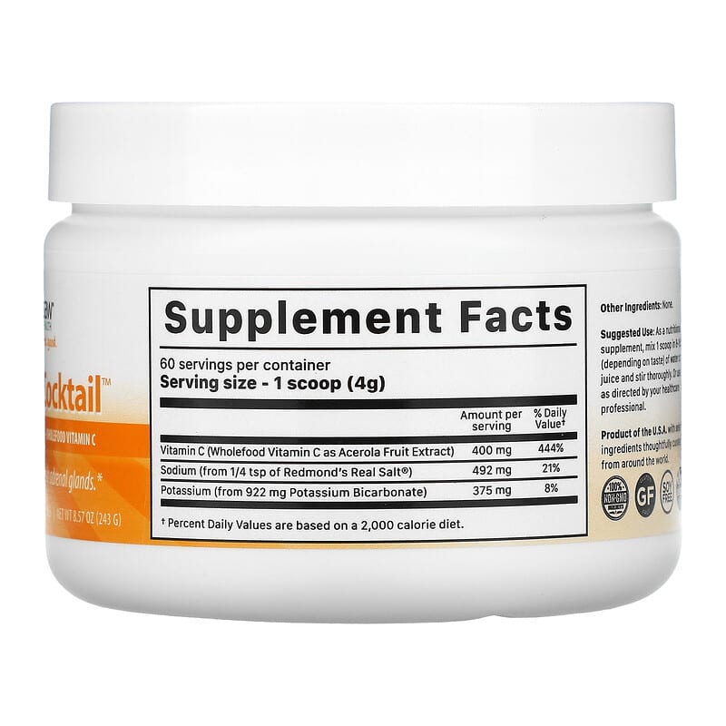 Jigsaw Health, Adrenal Cocktail + Wholefood Vitamin C, 8.57 oz (243 g) 876634001689