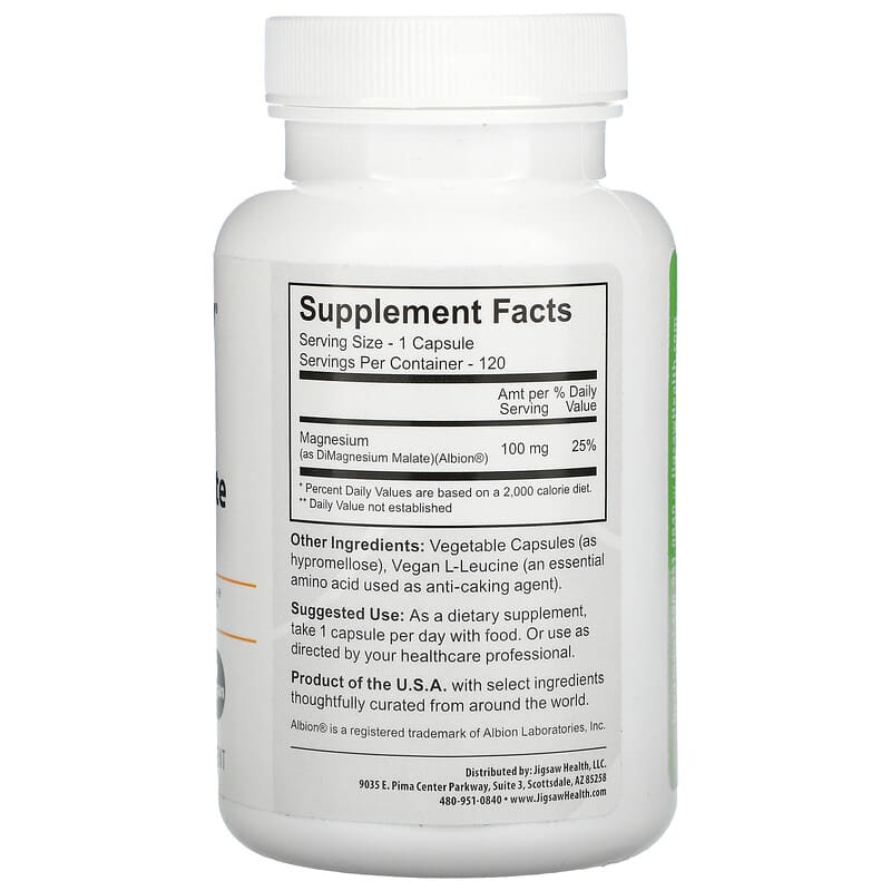 Jigsaw Health, MagPure Malate, 120 Capsules 876634001580