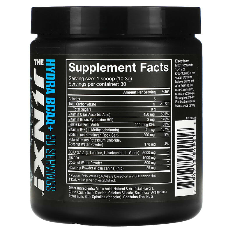 JNX Sports, The Hydra BCAA+, Blue Raspberry, 10.8 oz (309 g) 794712849216