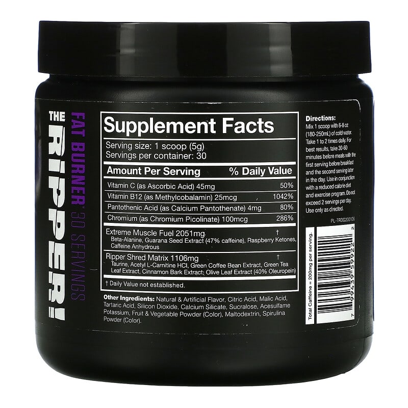 JNX Sports, The Ripper, Fat Burner, Dark Grape, 5.3 oz ( 150 g) 799439599222