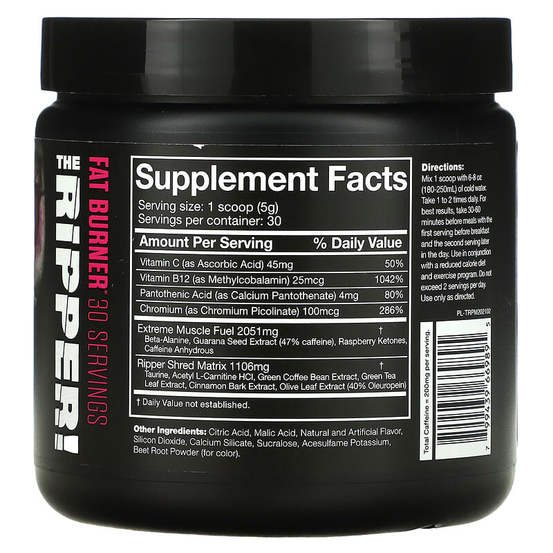 JNX Sports, The Ripper, Fat Burner, Pink Mango, 5.3 oz (150 g) 799439669895