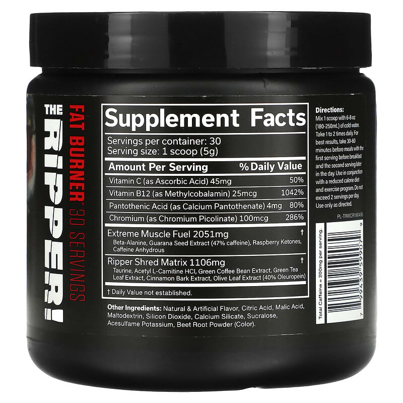 JNX Sports, The Ripper, Fat Burner, Watermelon Candy, 5.3 oz (150 g) 799439599079