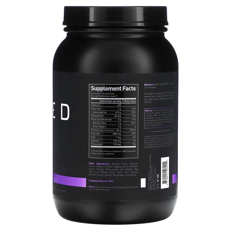 Kaged, Casein Protein, Chocolate Peanut Butter, 32 oz (907 g) 850015107924