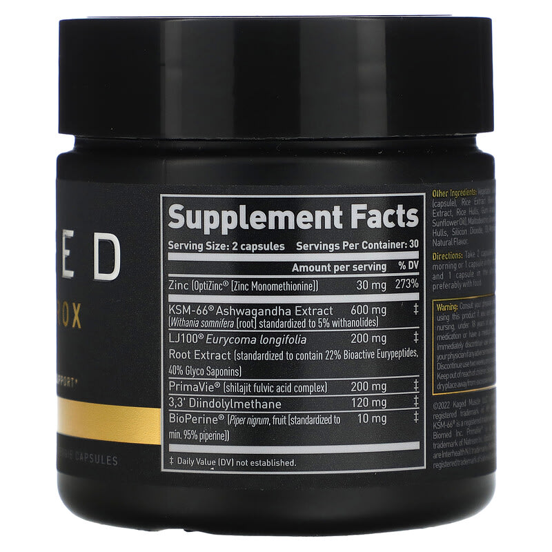 Kaged, Ferodrox Testosterone Support Matrix, 60 Vegetable Capsules 852253007837